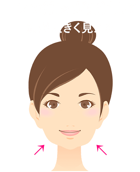 エラの筋肉が発達して顔が大きく見える